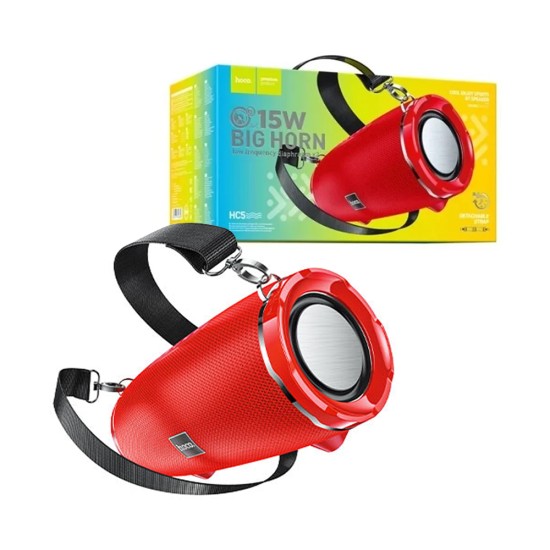Hoco Sports Wireless Speaker HC5 Cool Enjoy FM/TF/AUX/USB 3600mAh BT V5.0 Red Hoco Sports Wireless Speaker HC5 Cool Enjoy FM/TF/AUX/USB 3600mAh BT V5.0 Red